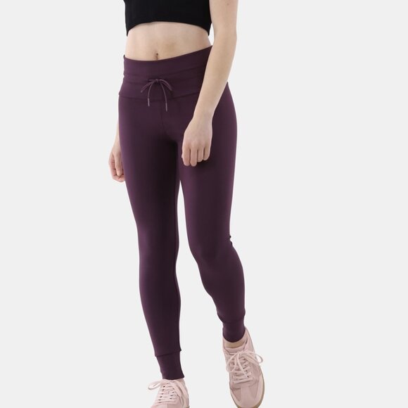 NO BOUNDARIES Tie-Waist Cuffed Leggings - Plum/Purple, Size S, NWT! - Picture 2 of 16